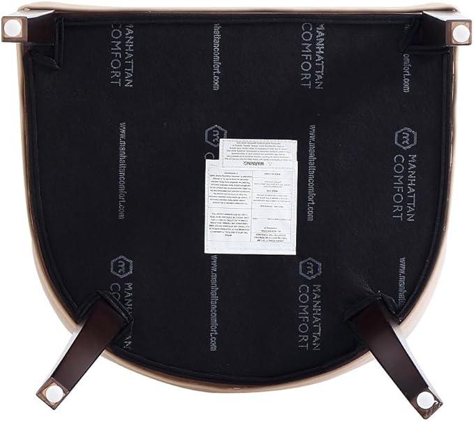 Manhattan Comfort Grand Faux Leather Dining Chairs - Image 9