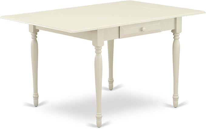 East West Furniture MZLA3-LWH-06 3 Piece Kitchen Table & Chairs Set Contains a - Image 3