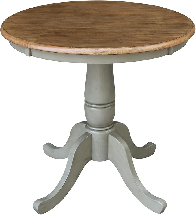 IC International Concepts 30" Round Top Pedestal Dining Table, 28.9" High by InternationalConcepts