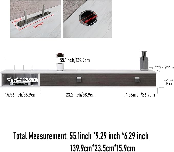 Pmnianhua Floating TV Shelf - Image 5