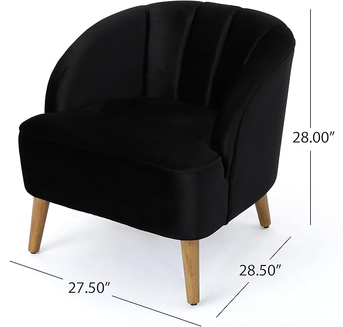 Ball & Cast Velvet Accent Chair, Modern Lounge Living Room Chairs - Image 2