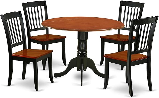 East West Furniture DLDA5-BCH-W 5 Piece Dining Table Set by EastWestFurniture