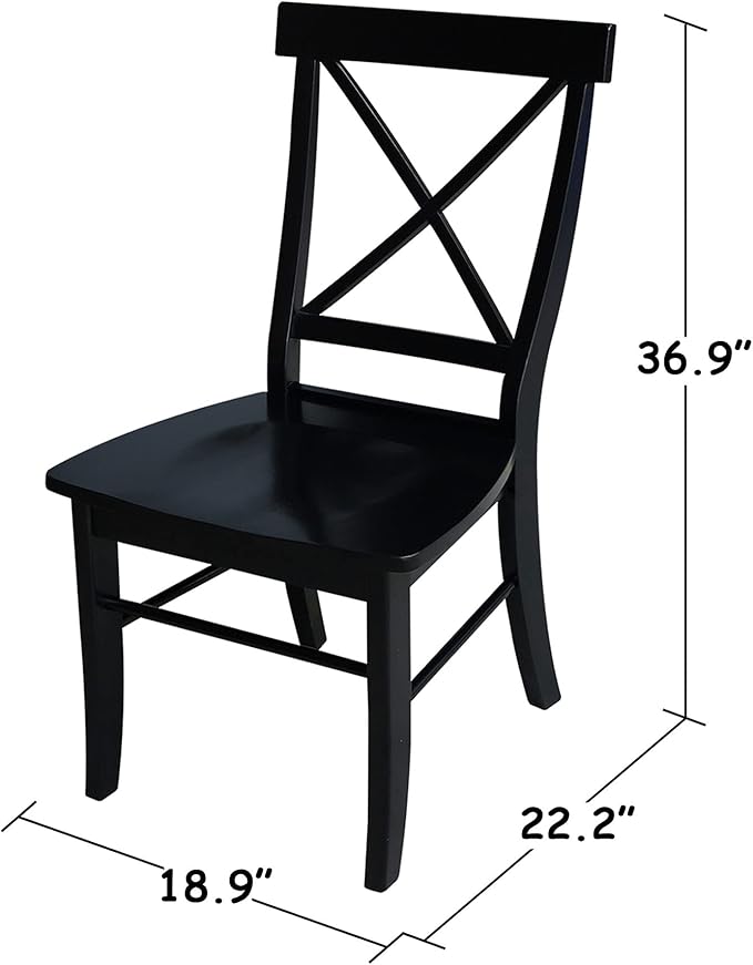 Set of Two X-Back Dining Chairs - Image 3