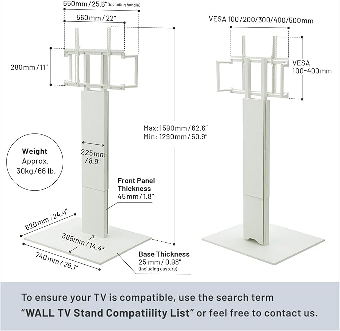WALL V5 High Type | Minimalist Rolling TV Stand - Image 9