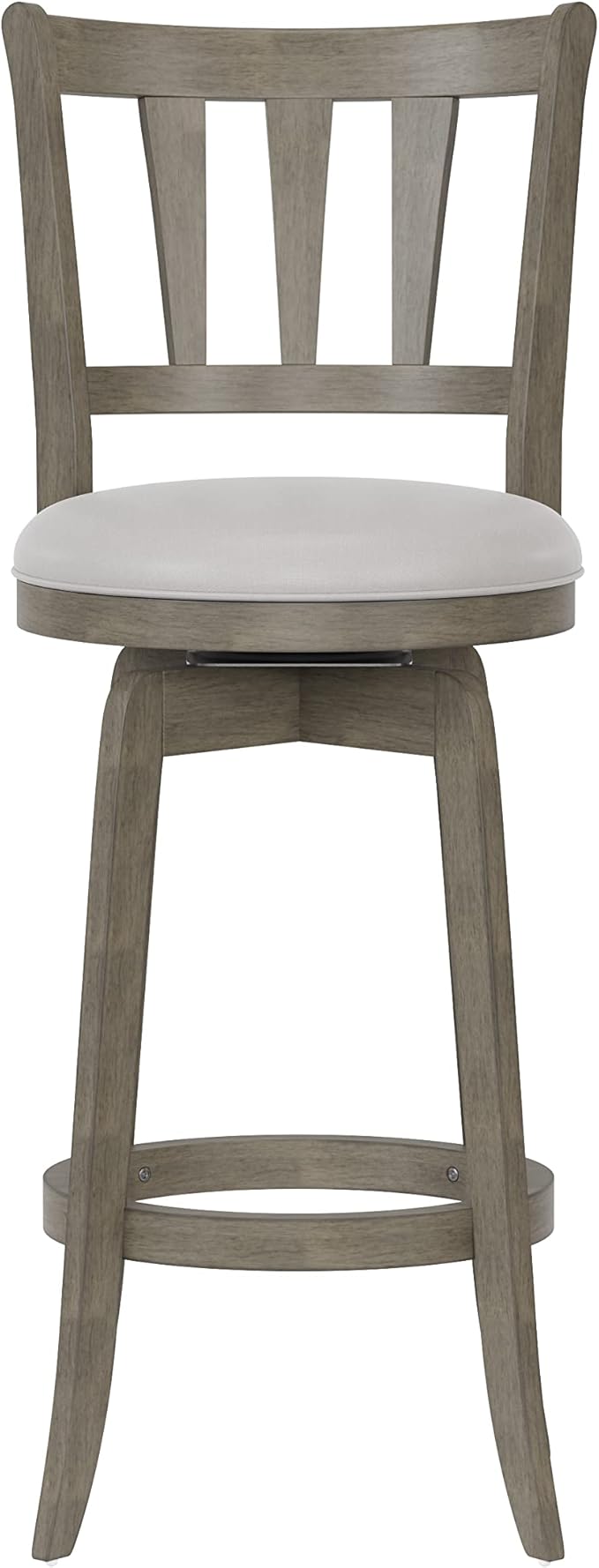 Hillsdale, Presque Isle Wood Bar Height Swivel Stool, Aged Gray - Image 4