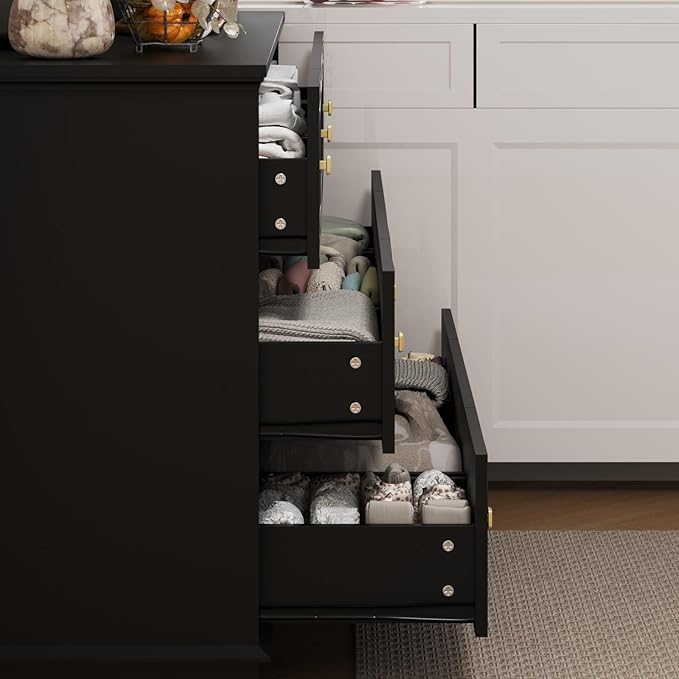 9-Drawer Dresser, Modern Farmhouse Furniture Organizer, Bedroom Storage Cabinet - Image 5