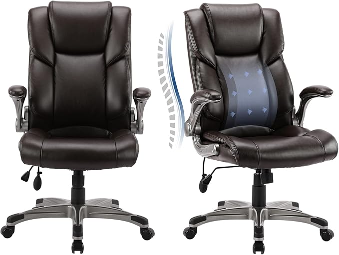 COLAMY Leather Executive Office Chair- High Back Home Computer Desk Chair by COLAMYINC
