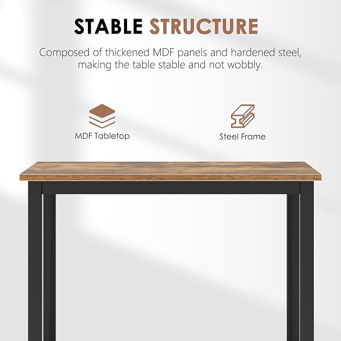 Need Small Square Dining Table- 31-1/2'' Sturdy and Heavy Duty Writing Desk - Image 7