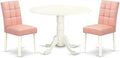East West Furniture DLAS3-WHI-42 3 Piece Dining Table Set consists A Dinner by EastWestFurniture