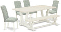 East West Furniture V027CE215-6 6 Piece Dining Room Table Set Contains a by EastWestFurniture