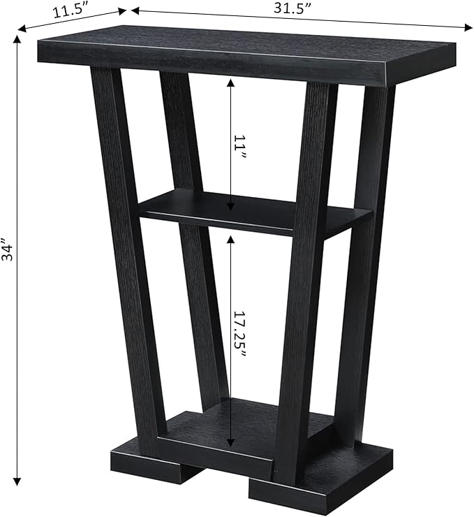 Convenience Concepts Newport V Console Modern Sofa Storage Shelves, Narrow - Image 3