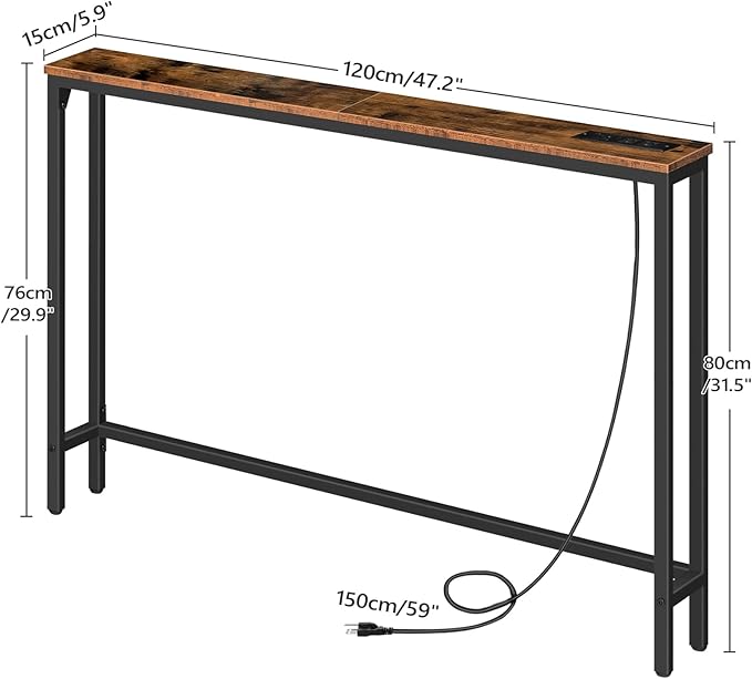 HOOBRO 47.2" Narrow Console Table - Image 3