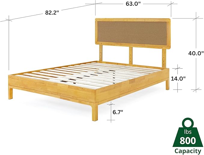 Bme Nipe Queen 14 Inch Bohemian Bed Frame - Image 2