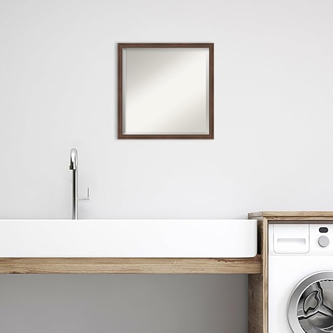 Amanti Art Brown Bathroom Mirror - Image 5