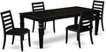 East West Furniture LGX15-BLK-24 -5 Piece Dining Set Includes a Rectangular by EastWestFurniture