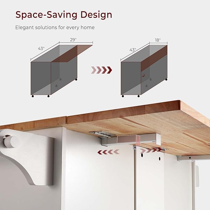 54" Rolling Kitchen Island Cart - Image 3