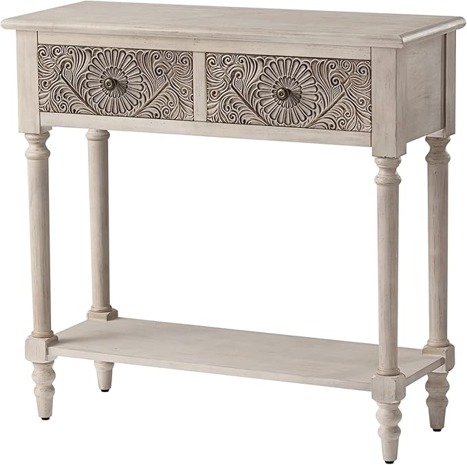COSIEST Console Table with 2 Drawers, MDF Narrow Entryway Table with Storage - Image 8