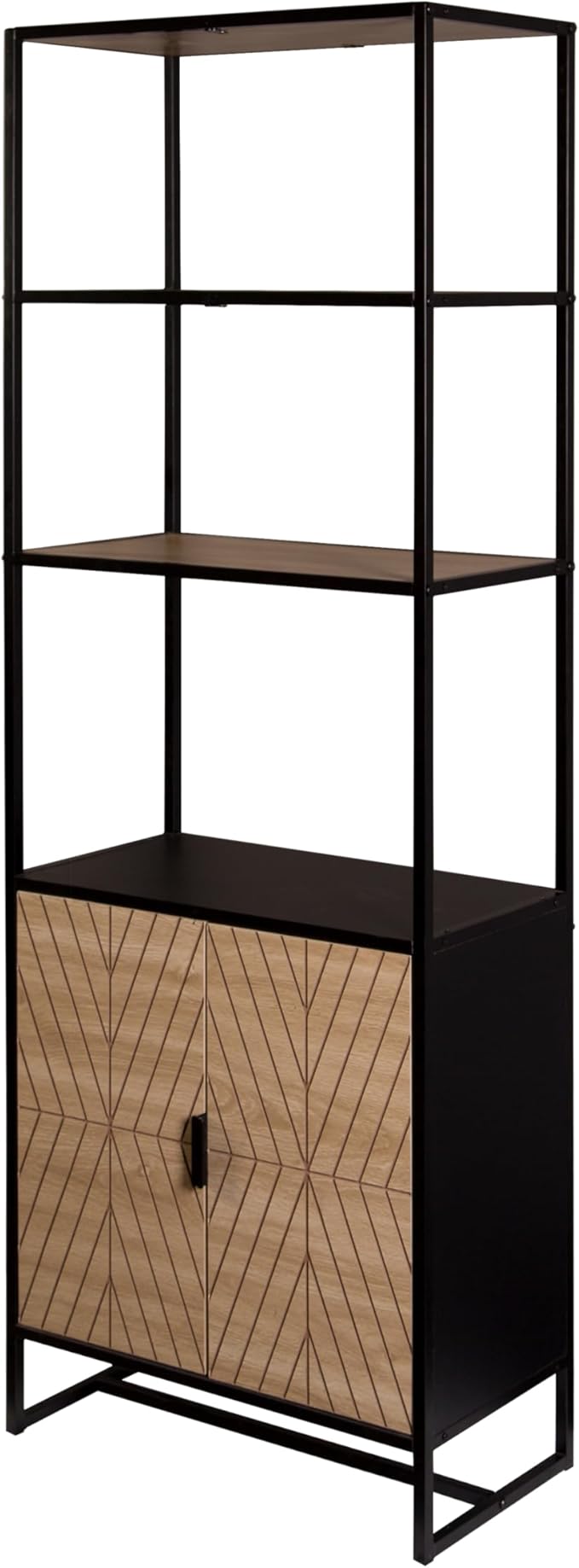 AC Pacific Bali Coastal Modern 6 Tier Bookshelf - Image 4
