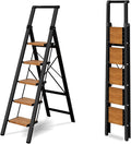 5 Step Ladder, Lightweight Folding Step Stool by STEPLADDER
