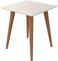 Manhattan Comfort Utopia High Square End Table, Off White by ManhattanComfort