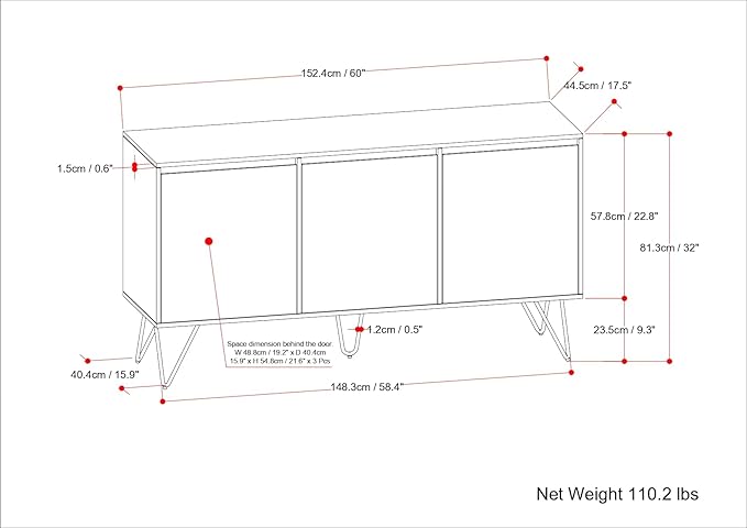 SIMPLIHOME Hunter Buffet - Image 3