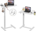 Gas Spring Adjustable Height Rolling Portable Laptop Desk, Mobile Standing Desk by Unknown