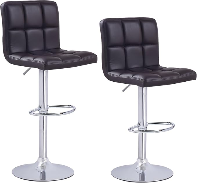 Roundhill Furniture 2 Swivel Elegant PU Leather Modern Adjustable Hydraulic by RoundhillFurniture