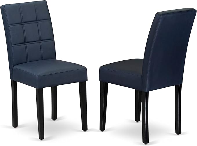 East West Furniture DLAS3-BLK-09 3 Piece Dining Table Set consists A Wood Table - Image 4