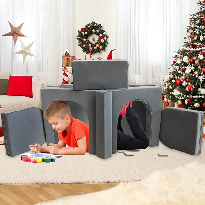 Modular Kids Play Couch Convertible Toddler Building Fort Sofa and Cushion - Image 2