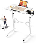 Small Standing Desk with Wheels, Portable Treadmill Desk, Rolling Desk by Unknown