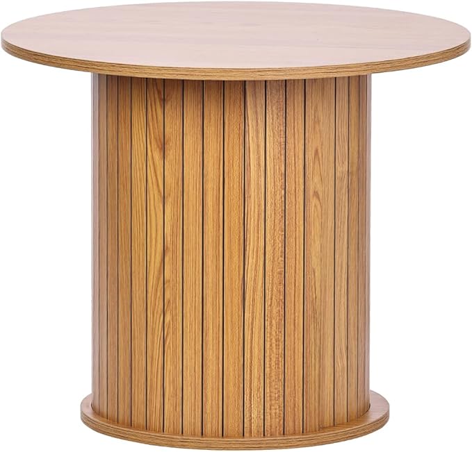Modern Walnut End Table with Storage - Image 7