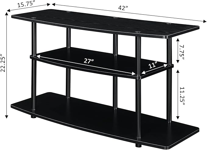 Convenience Concepts Designs2Go No Tools 3-Tier Wide TV Stand 42" - Image 7