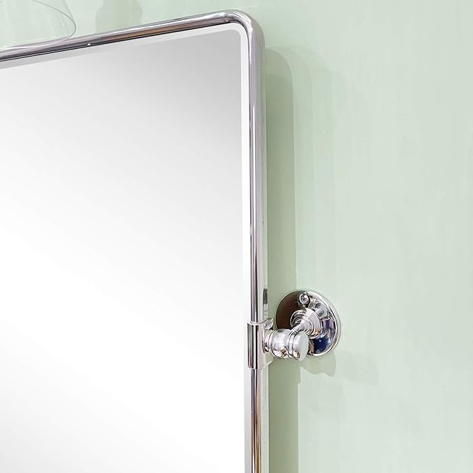 TEHOME 30x40'' Chrome Pivot Mirror Bathroom Tilt Vanity Mirror Large 40x30'' - Image 3