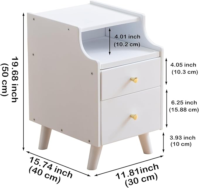 Small Nightstand, Narrow Nightstand, Solid Wood Night Stand, Narrow Side Table - Image 2