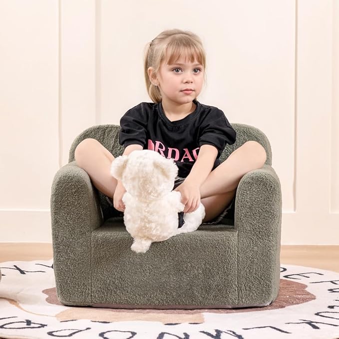 Tiita Kids Couch Plush Toddler Chair, Cloud-Like Glow in The Dark Kids Sofa - Image 2