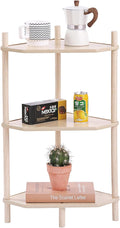 LITA Modern Wood Side Table, Triangular Accent End Table Plant Night Stand by LITA