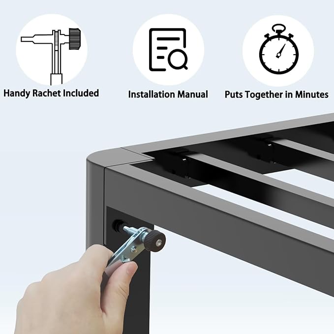 FUIOBYVV 16 Inch Twin Bed Frame - Image 6