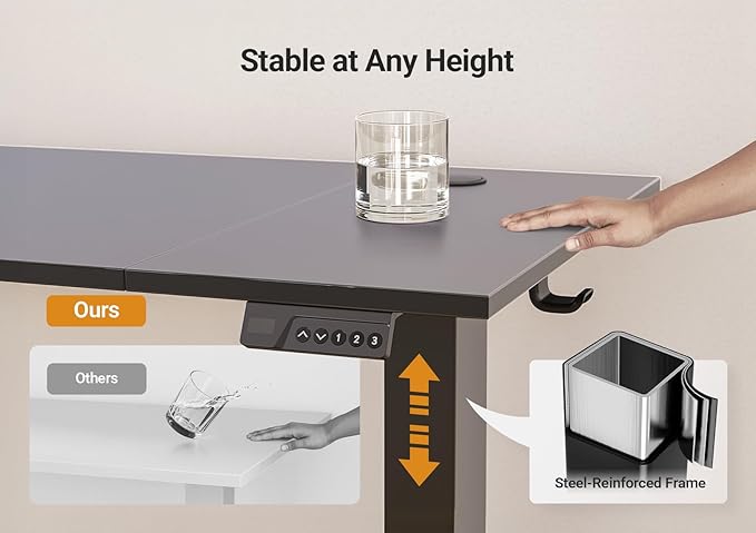 Seang Electric Standing Desk Adjustable Height, 48 x 24 Inch Sit Stand Desk - Image 8