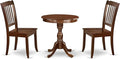 East West Furniture ESDA3-MAH-W 3 Piece Modern Dining Table Set Contains a by EastWestFurniture