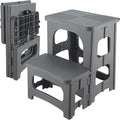 Folding 2-Step Stool for Adults Kids Non-Slip Collapsible Portable Step Stool by Unknown
