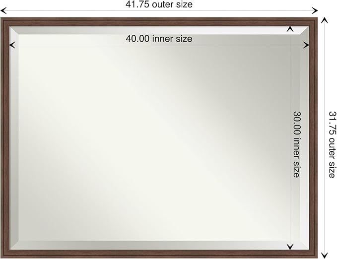Amanti Art Brown Bathroom Mirror - Image 4
