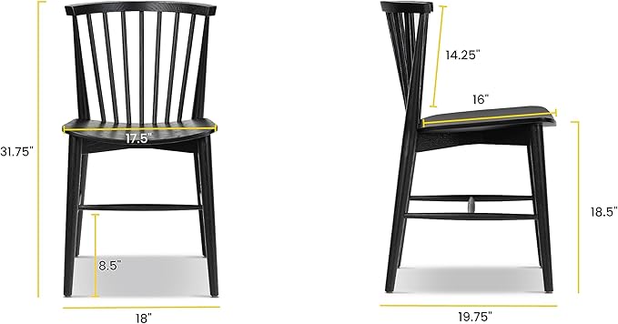 POLY & BARK Ligna Dining Chair Oak – Mid-Century Inspired Chair - Image 3