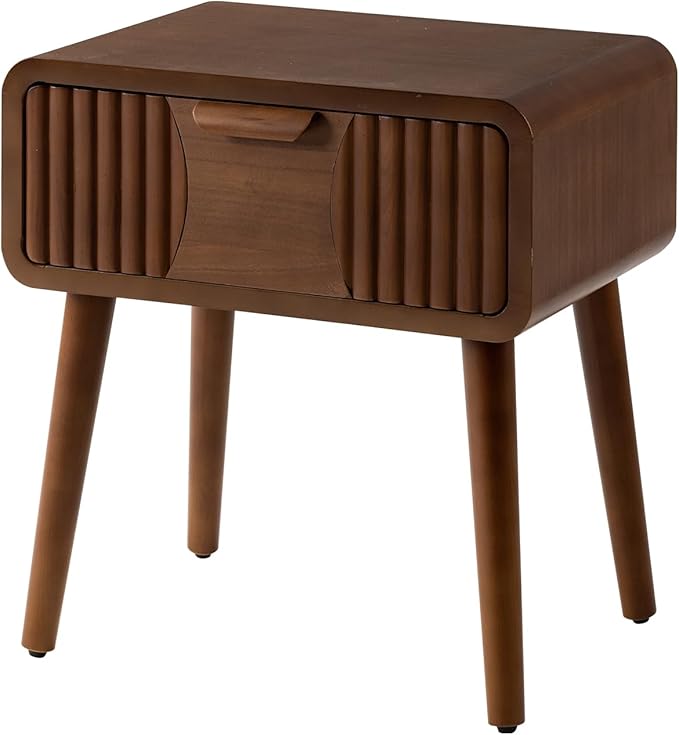 COSIEST Mid Century Modern Nightstand, MCM Vintage Bedside Table - Image 7