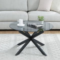 Round Glass Coffee Tables for Living Room, Home Office, Modern & Simple Center by EdwinsChoice-ModernFurniture