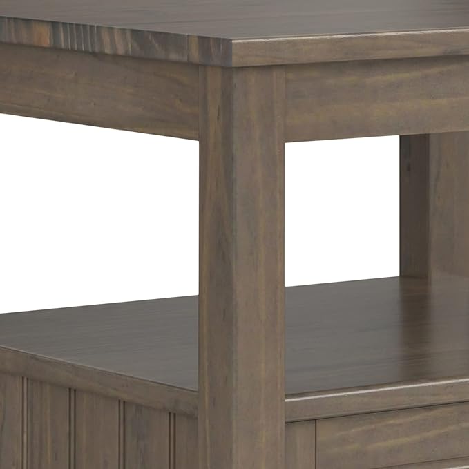 SIMPLIHOME Lev SOLID WOOD 20 Inch Wide Rectangle Transitional End Table - Image 10