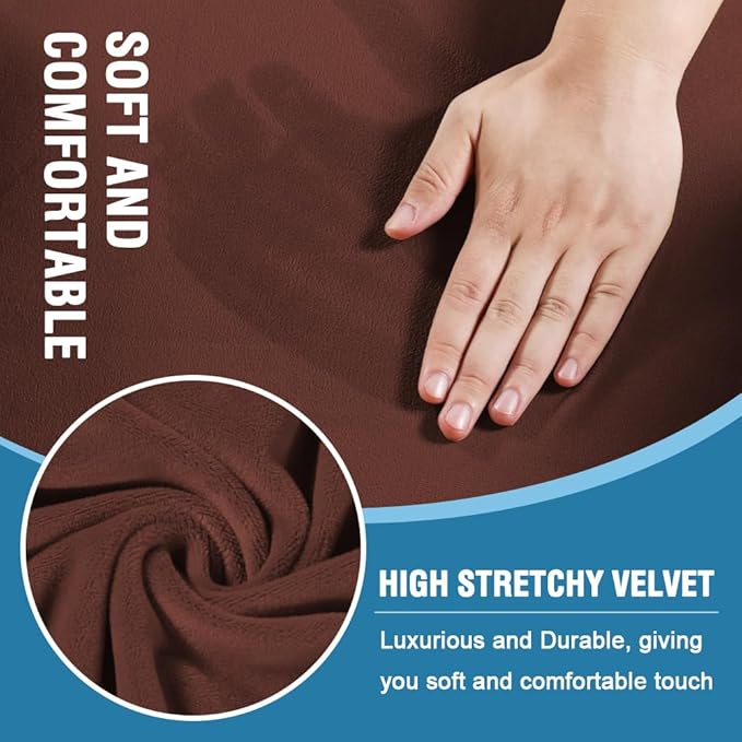 H.VERSAILTEX Sofa Cover 3 Piece T Cushion Sofa Slipcovers Thick Velvet Couch - Image 3