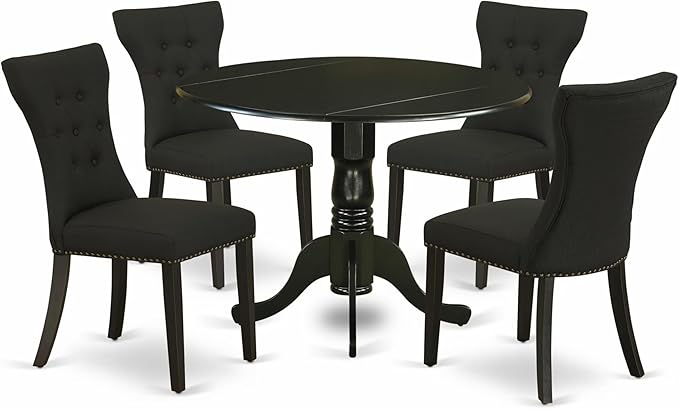 East West Furniture DLGA5-BLK-24 5 Piece Kitchen Table Set by EastWestFurniture