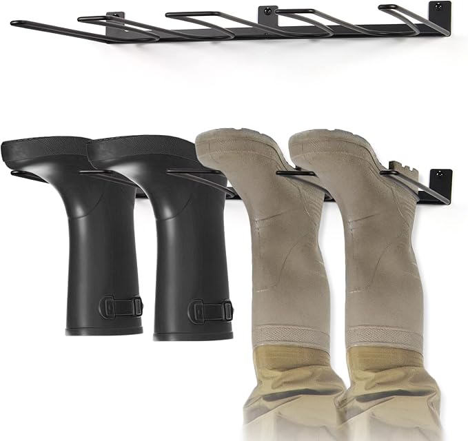 ORLESS Wader Hangers 4-Pair Boot Rack Garage Storage, Cowboy Boot Holder by Unknown
