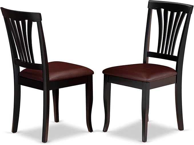 East West Furniture PLAV9-BCH-LC 9 Piece Dining Room Table Set Includes an Oval - Image 4