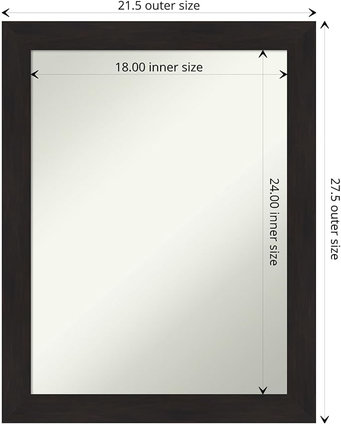 Amanti Art Brown Bathroom Mirror - Image 4